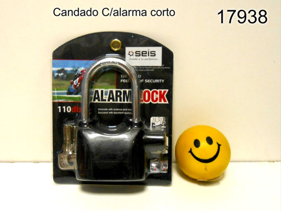 Imagen de CANDADO MOTO BICI CON ALARMA CORTO 7.25